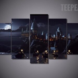 Harry Potter’S Hogwarts School Of Witchcraft And Wizardry - Movie 5 Panel Canvas Art Wall Decor