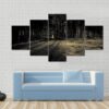 Haunted Roadside Area - Nature 5 Panel Canvas Art Wall Decor
