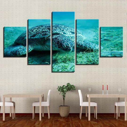 Hawksbill Sea Turtle - Animal 5 Panel Canvas Art Wall Decor Hawksbill Sea Turtle - Animal 5 Panel Canvas Art Wall Decor