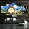 Hayao Miyazaki My Neighbor Totoro - Anime 5 Panel Canvas Art Wall Decor