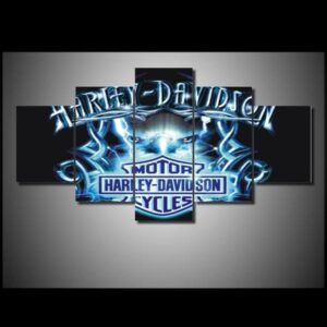 Hd Printed Harley - Automative 5 Panel Canvas Art Wall Decor
