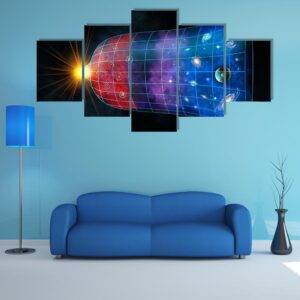He Expansion Of The Universe - Space 5 Panel Canvas Art Wall Decor