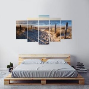 Headed To The Beach - Nature 5 Panel Canvas Art Wall Decor