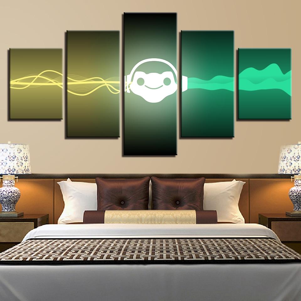 Headphones And Customer - Music 5 Panel Canvas Art Wall Decor Headphones And Customer - Music 5 Panel Canvas Art Wall Decor