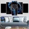 Headphones Headphones - Music 5 Panel Canvas Art Wall Decor