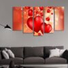 Heart - Abstract 5 Panel Canvas Art Wall Decor