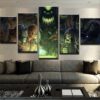 Hearthstone Warlords - Gaming 5 Panel Canvas Art Wall Decor
