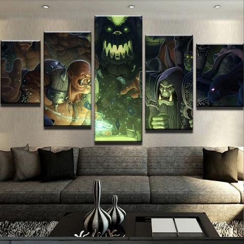 Hearthstone Warlords - Gaming 5 Panel Canvas Art Wall Decor Hearthstone Warlords - Gaming 5 Panel Canvas Art Wall Decor