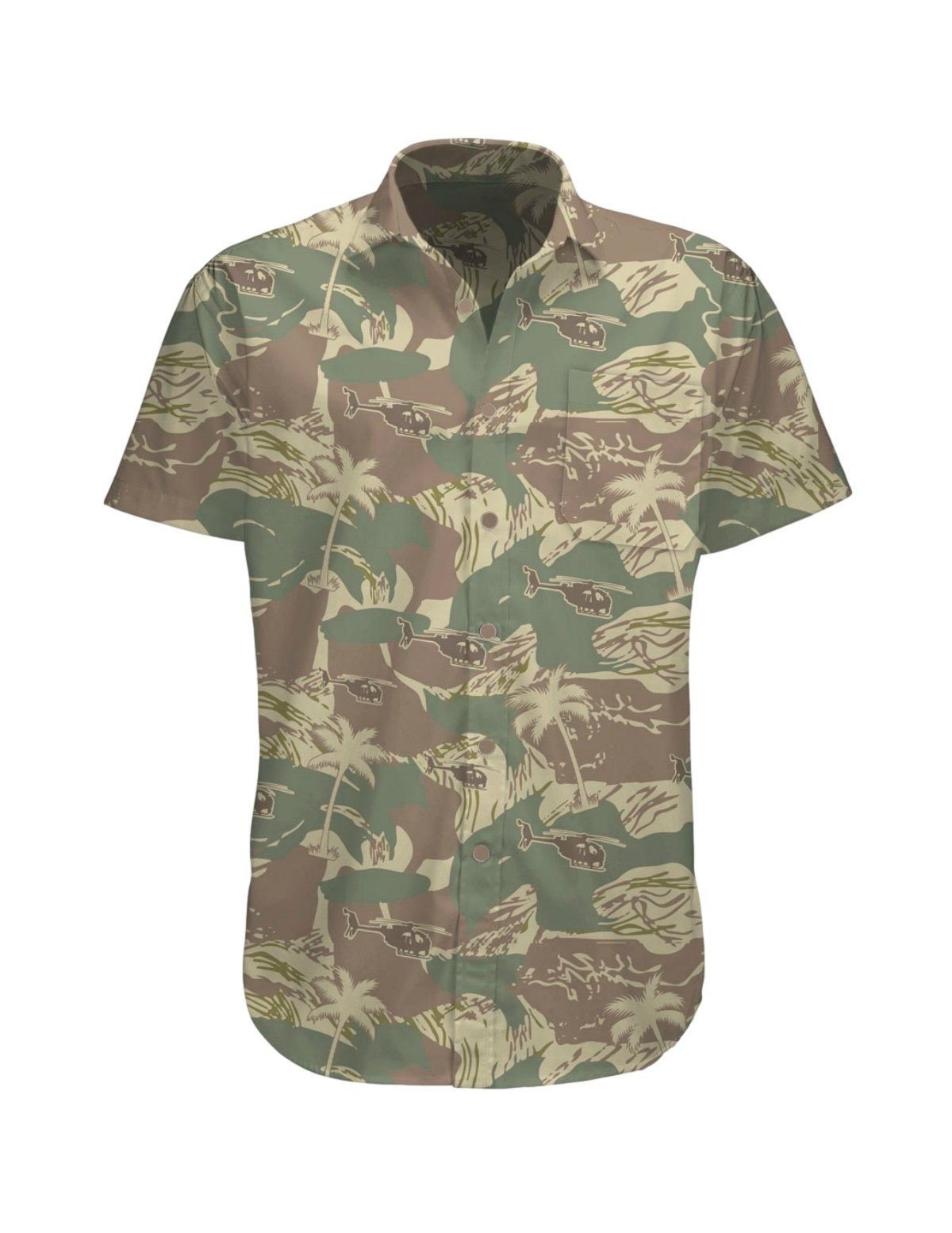 Helicopter Brushstroke Hawaiian Shirt Helicopter Brushstroke Hawaiian Shirt