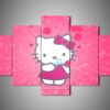 Hello Kitty 1 - Cartoon 5 Panel Canvas Art Wall Decor