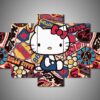 Hello Kitty - Cartoon 5 Panel Canvas Art Wall Decor