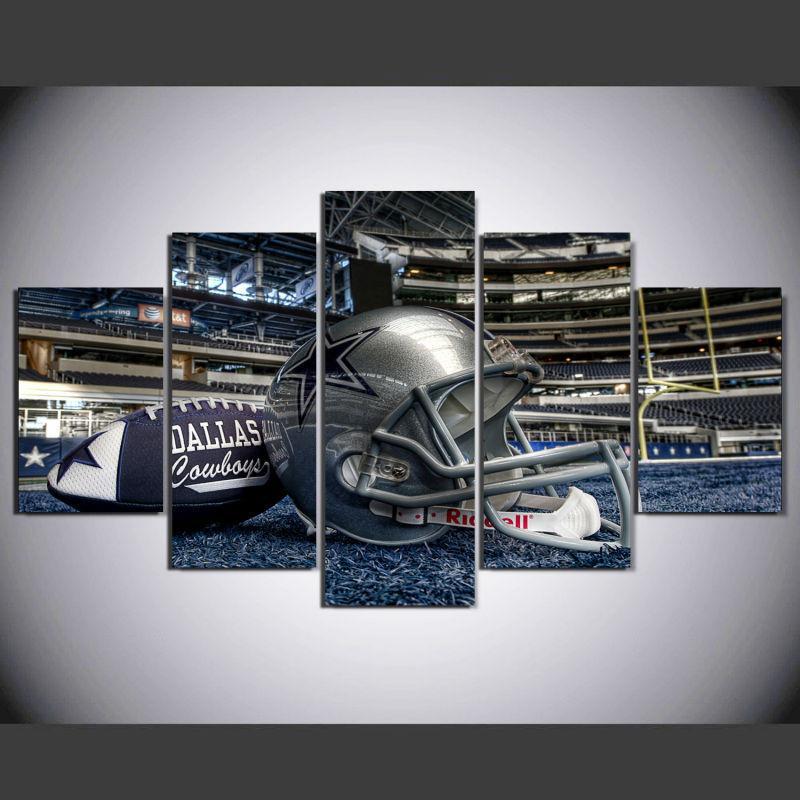 Helmet Of Dallas Cowboys 2 - Sport 5 Panel Canvas Art Wall Decor Helmet Of Dallas Cowboys 2 - Sport 5 Panel Canvas Art Wall Decor