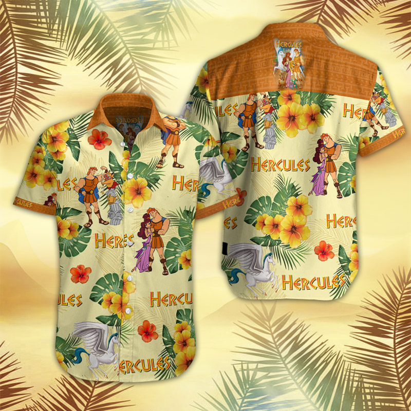 Hercules Hawaiian Shirt Summer Button Up Hercules Hawaiian Shirt Summer Button Up
