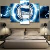 Hertha Berliner Sport Club Berlin Sports Football - Sport 5 Panel Canvas Art Wall Decor