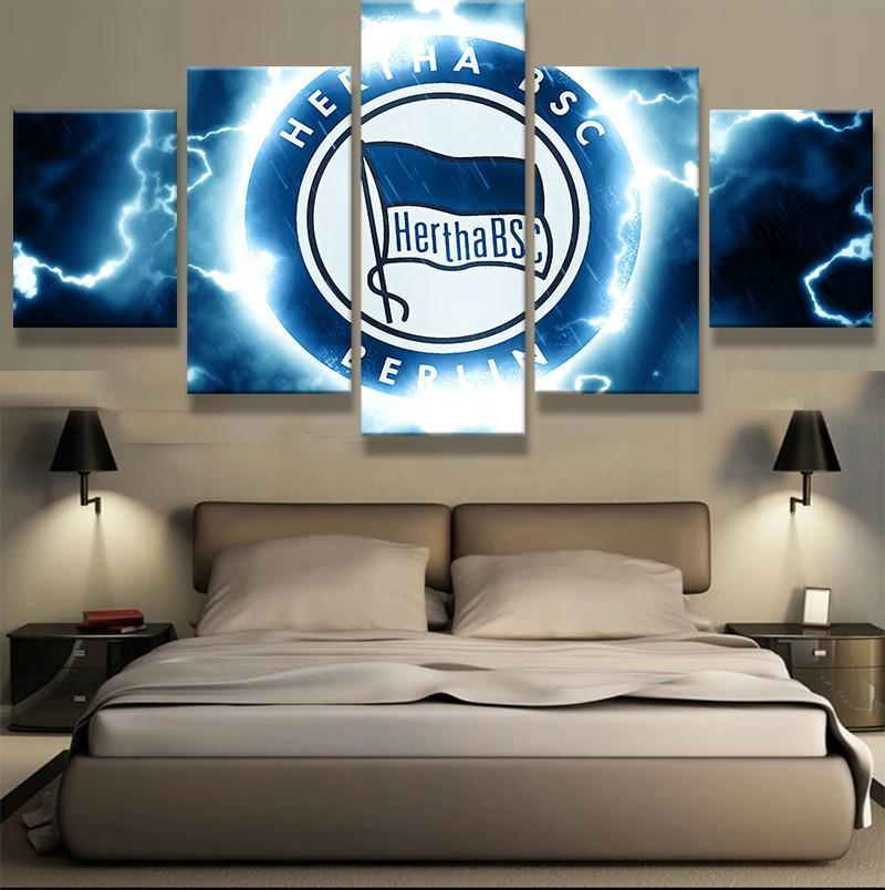 Hertha Berliner Sport Club Berlin Sports Football - Sport 5 Panel Canvas Art Wall Decor Hertha Berliner Sport Club Berlin Sports Football - Sport 5 Panel Canvas Art Wall Decor