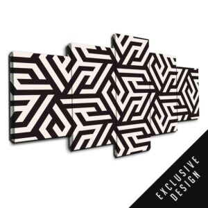 Hexigrow - Abstract 5 Panel Canvas Art Wall Decor