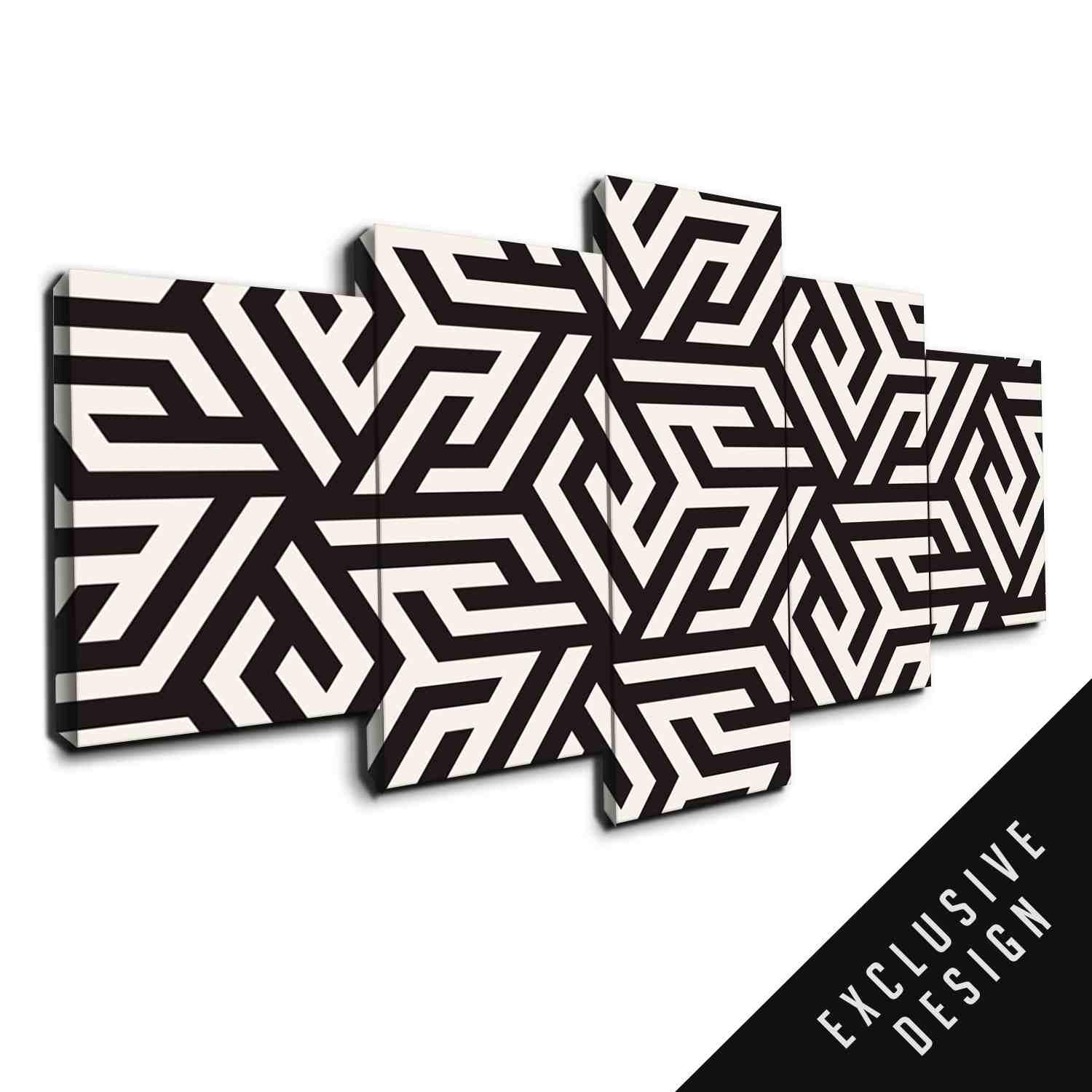 Hexigrow - Abstract 5 Panel Canvas Art Wall Decor Hexigrow - Abstract 5 Panel Canvas Art Wall Decor