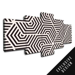 Heximaze - Abstract 5 Panel Canvas Art Wall Decor