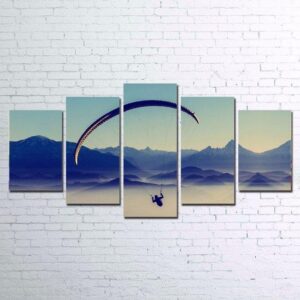 High Altitude Jumps Skydiving - Sport 5 Panel Canvas Art Wall Decor