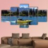 High Speed Jet Boat On The Lake Wakatipu - Nature 5 Panel Canvas Art Wall Decor