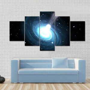 Highly Magnetized Pulsar - Nature 5 Panel Canvas Art Wall Decor