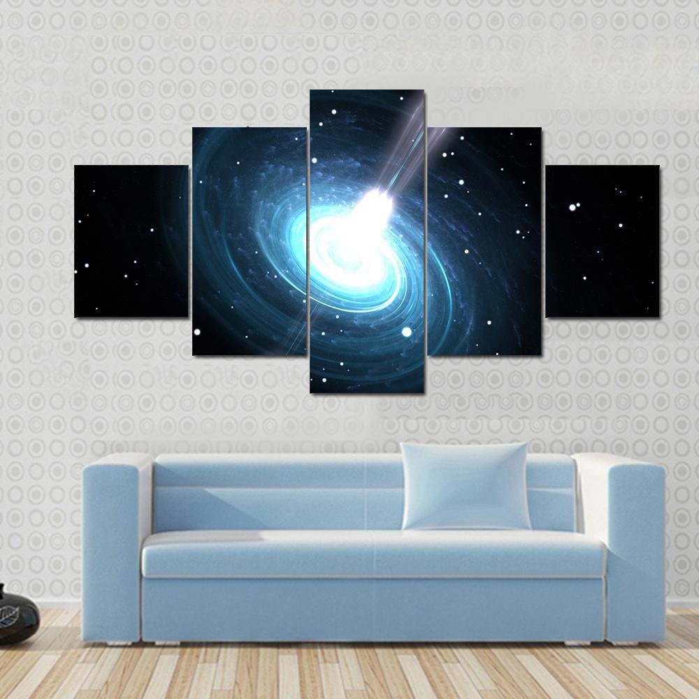 Highly Magnetized Pulsar - Nature 5 Panel Canvas Art Wall Decor Highly Magnetized Pulsar - Nature 5 Panel Canvas Art Wall Decor