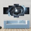 Highly Magnetized Rotating Neutron Star - Space 5 Panel Canvas Art Wall Decor