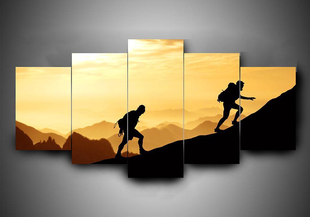 Hiking 3 - Sport 5 Panel Canvas Art Wall Decor Hiking 3 - Sport 5 Panel Canvas Art Wall Decor