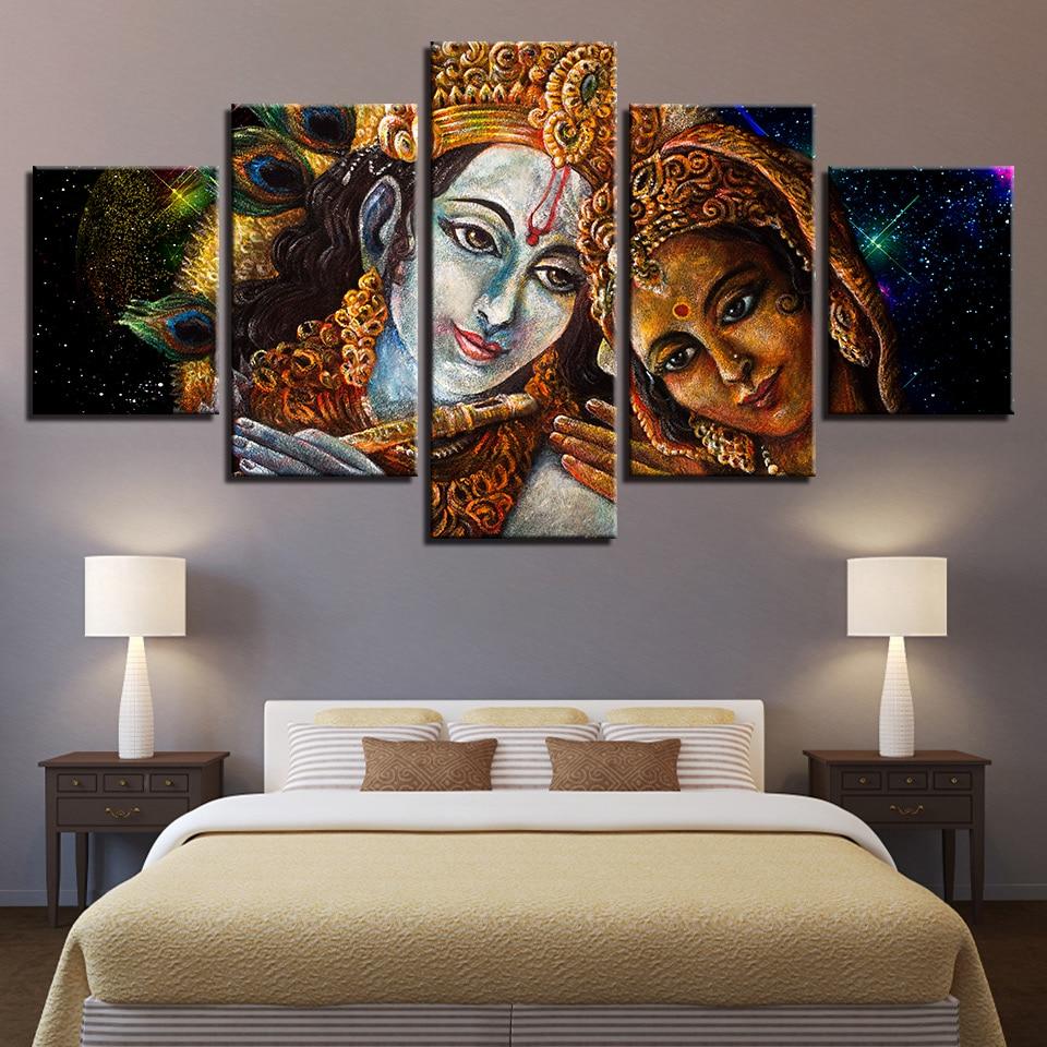 Hindu Character 3 - Religion 5 Panel Canvas Art Wall Decor Hindu Character 3 - Religion 5 Panel Canvas Art Wall Decor