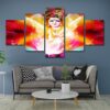 Hindu God 10 - Religion 5 Panel Canvas Art Wall Decor