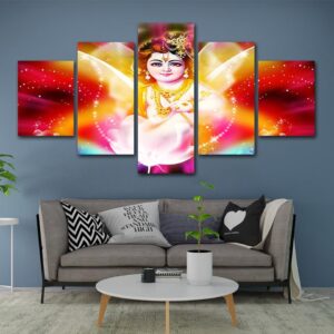 Hindu God 10 - Religion 5 Panel Canvas Art Wall Decor