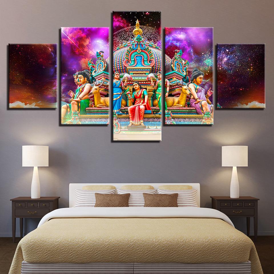 Hindu God 2 - Religion 5 Panel Canvas Art Wall Decor Hindu God 2 - Religion 5 Panel Canvas Art Wall Decor