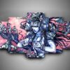 Hinduism - Religion - Shiva 2 - Religion 5 Panel Canvas Art Wall Decor