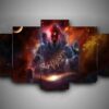 Hinduism - Religion - Shiva 3 - Religion 5 Panel Canvas Art Wall Decor