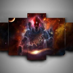 Hinduism - Religion - Shiva 3 - Religion 5 Panel Canvas Art Wall Decor