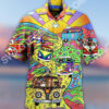 Hippie Cat And Dog All Over Printed Hawaiian Shirt