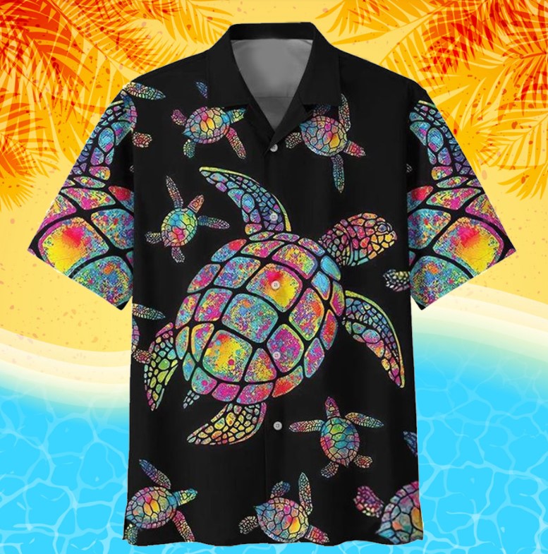 Hippie Turtle Love Ocean Hawaiian Shirt Hippie Turtle Love Ocean Hawaiian Shirt