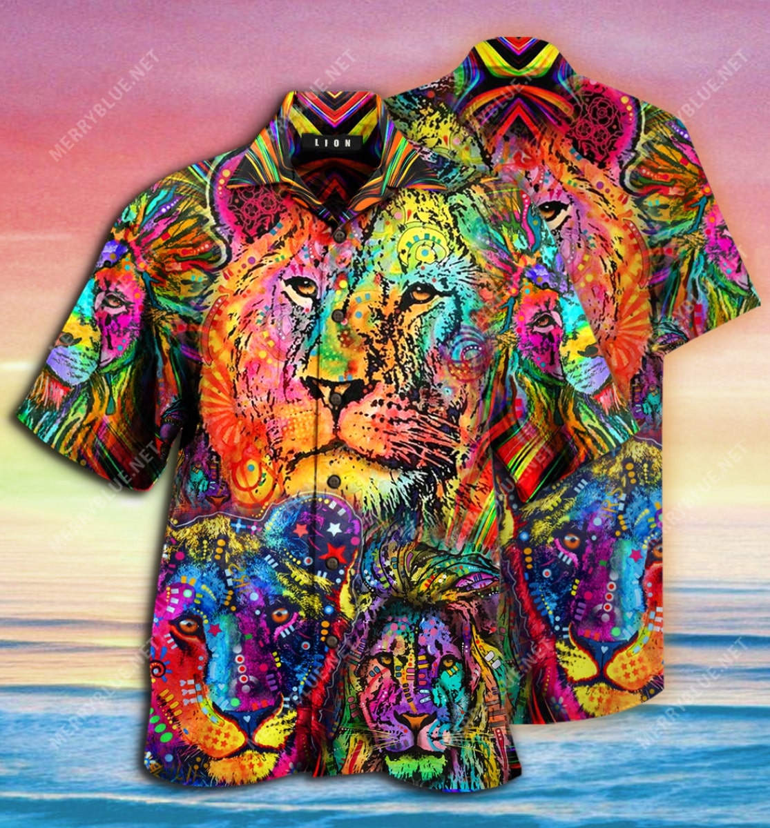 Hippie Version Lion King All Over Printed Hawaiian Shirt Hippie Version Lion King All Over Printed Hawaiian Shirt