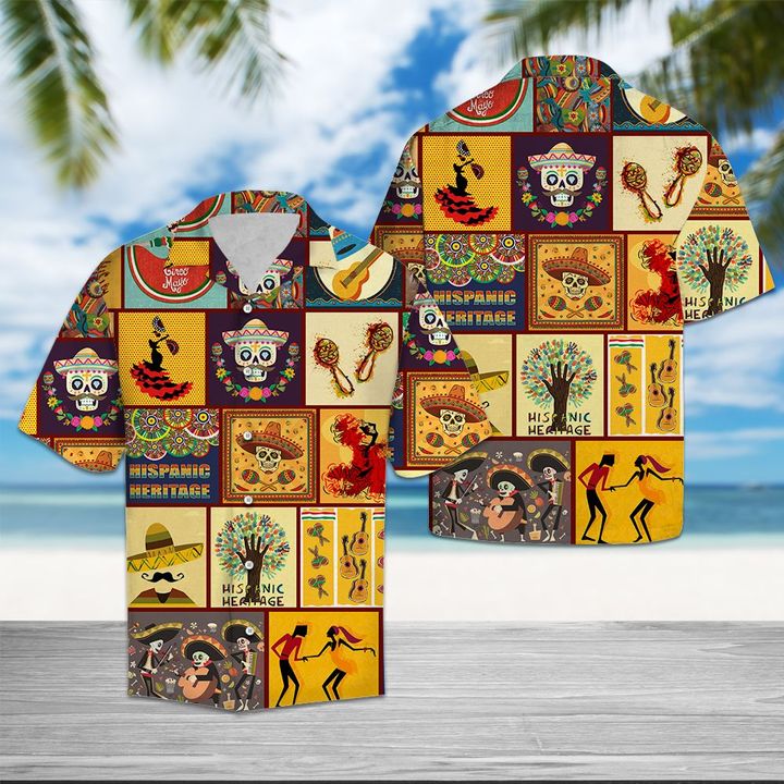 Hispanic Culture Heritage Hawaiian Shirt Summer Button Up Hispanic Culture Heritage Hawaiian Shirt Summer Button Up