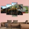 Historic Steam Train In New Zealand - Nature 5 Panel Canvas Art Wall Decor