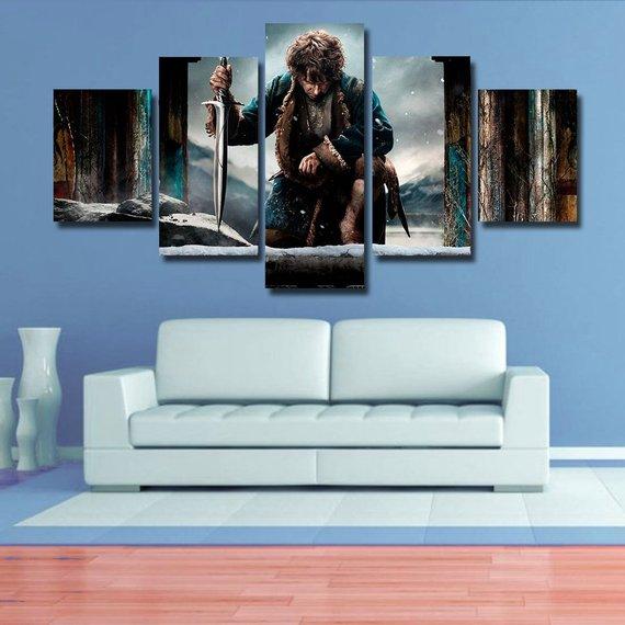 Hobbit 02 - Movie 5 Panel Canvas Art Wall Decor Hobbit 02 - Movie 5 Panel Canvas Art Wall Decor