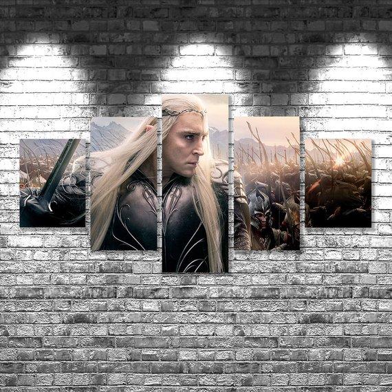 Hobbit - Movie 5 Panel Canvas Art Wall Decor Hobbit - Movie 5 Panel Canvas Art Wall Decor
