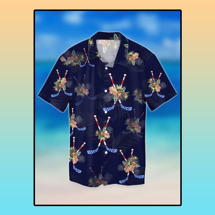 Hockey Tropical Hawaiian Shirt Hockey Tropical Hawaiian Shirt