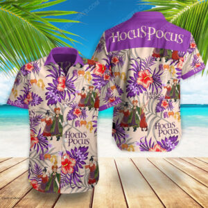Hocus Pocus Witches Disney Cartoon Summer Vacation Hawaiian Shirt