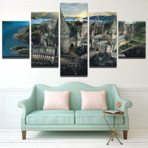 Hogwarts 2 - Harry Potter 5 Panel Canvas Art Wall Decor