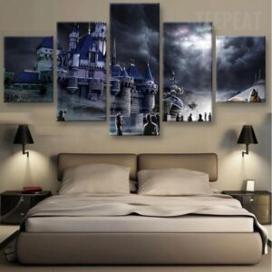 Hogwarts Castle - Movie 5 Panel Canvas Art Wall Decor