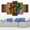 Hogwarts Crest - Abstract Harry Potter - Movie 5 Panel Canvas Art Wall Decor