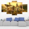 Hogwarts - Harry Potter 6 - Movie 5 Panel Canvas Art Wall Decor