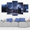 Hogwarts - Harry Potter 7 - Movie 5 Panel Canvas Art Wall Decor