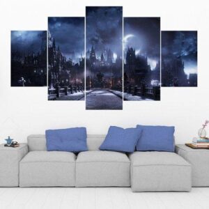 Hogwarts - Harry Potter 7 - Movie 5 Panel Canvas Art Wall Decor